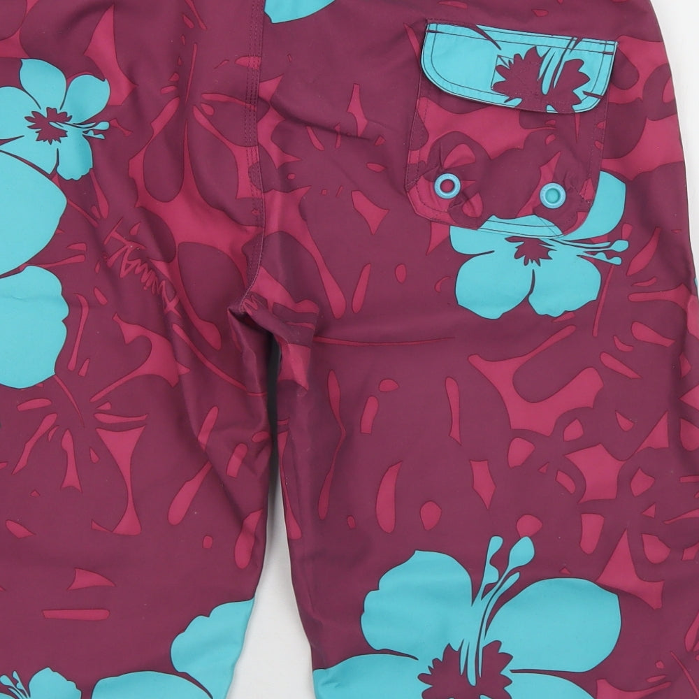Animal Womens Multicoloured Floral Polyester Bermuda Shorts Size 14 L14 in Regular Drawstring