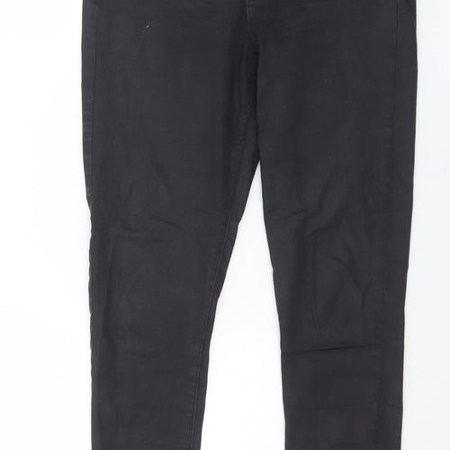 Topshop Womens Black  Cotton Skinny Jeans Size 30 in L32 in Regular Button