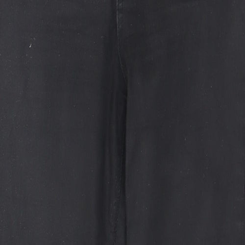 Topshop Womens Black  Cotton Skinny Jeans Size 30 in L32 in Regular Button