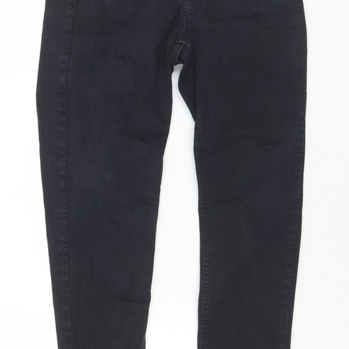 Topshop Womens Black  Cotton Skinny Jeans Size 26 in L30 in Regular Button