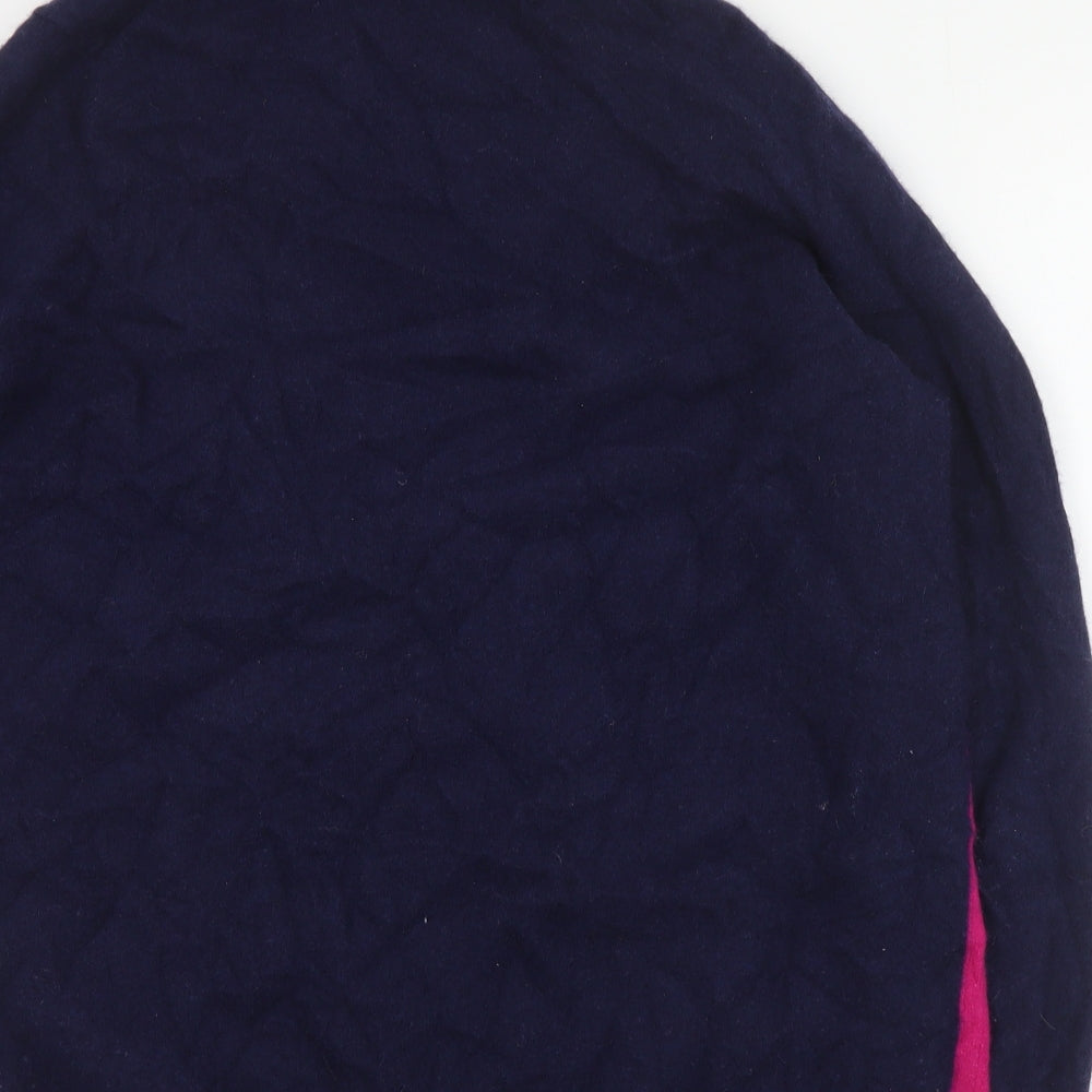 PURE Collection Womens Blue High Neck  100% Cashmere Pullover Jumper Size 14