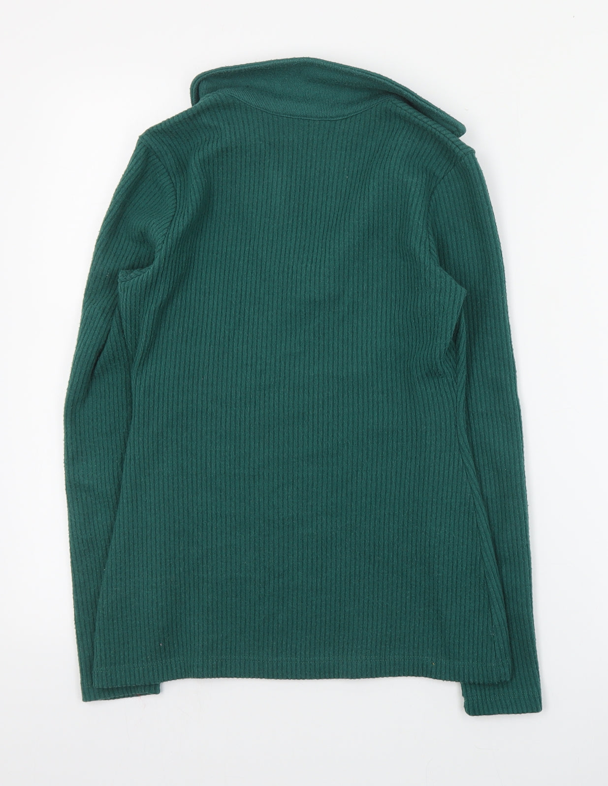 Dunnes Stores Womens Green V-Neck  Polyester Pullover Jumper Size XS
