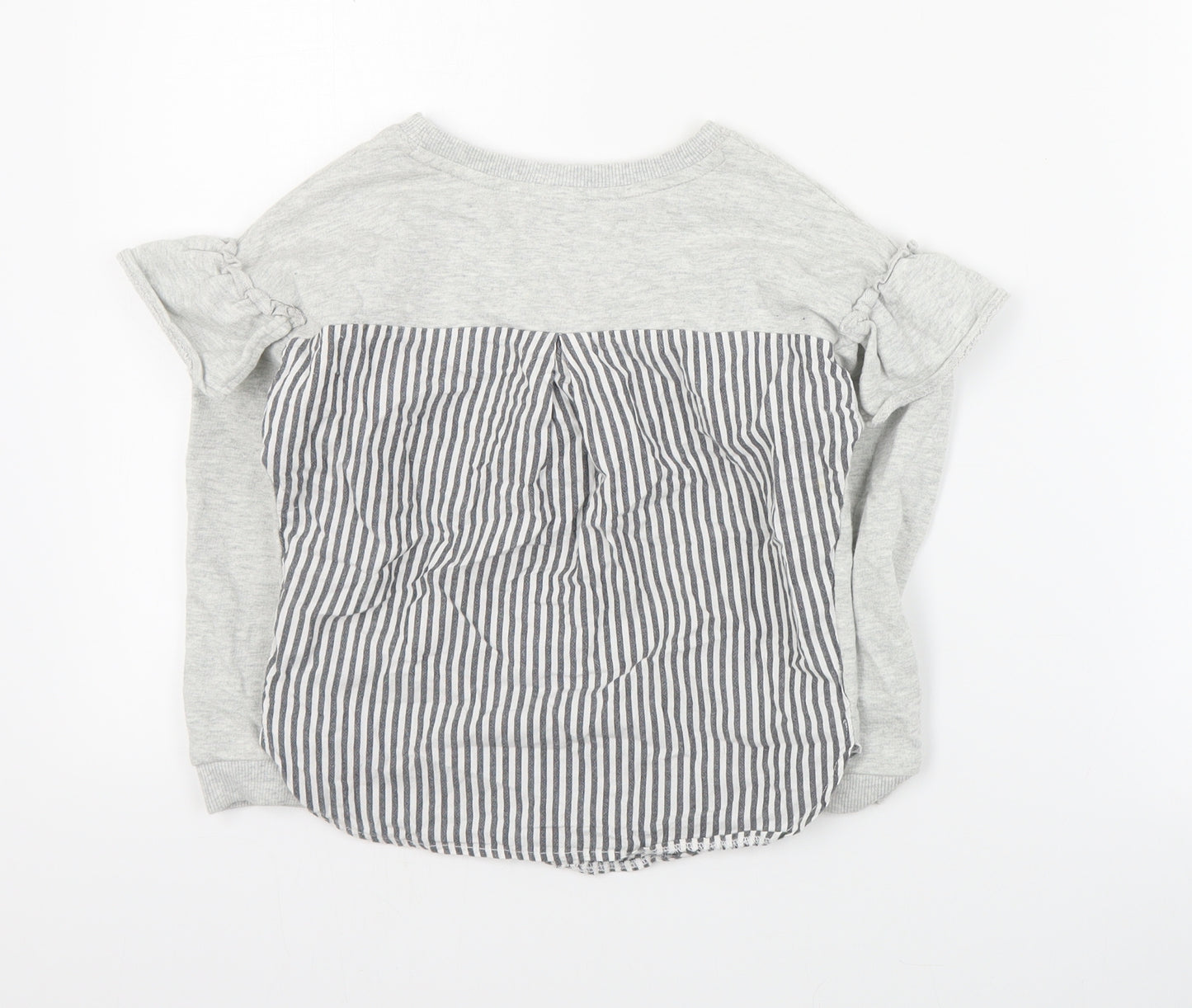 NEXT Girls Grey  Cotton Pullover Sweatshirt Size 5 Years  Pullover