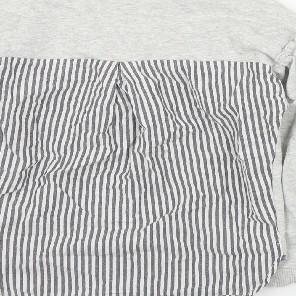 NEXT Girls Grey  Cotton Pullover Sweatshirt Size 5 Years  Pullover