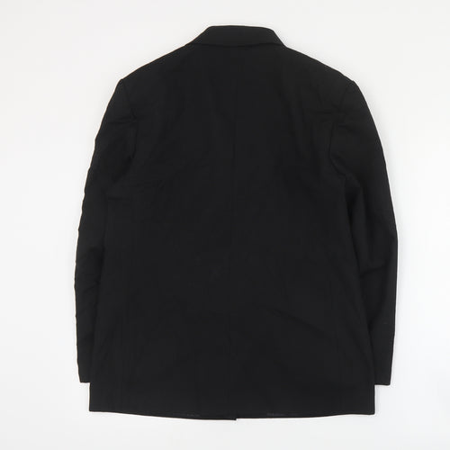St Michael Womens Black  Polyester Jacket Suit Jacket Size 14