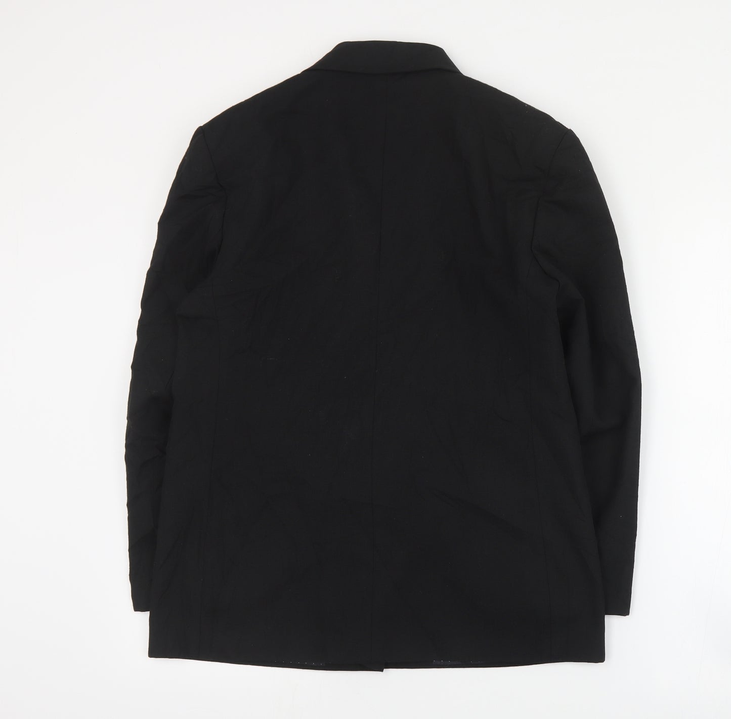 St Michael Womens Black  Polyester Jacket Suit Jacket Size 14