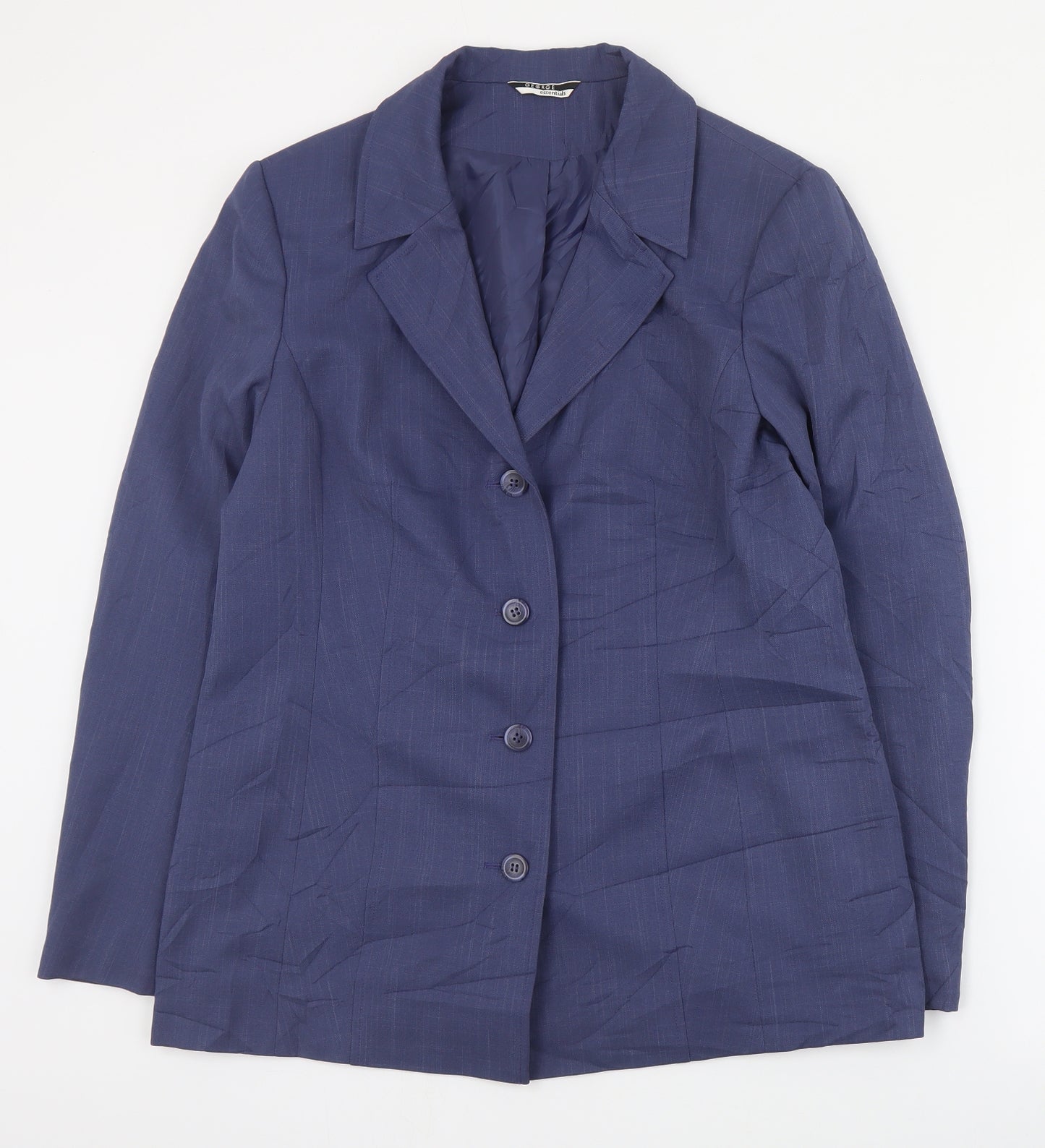 George Womens Blue  Polyester Jacket Suit Jacket Size 14