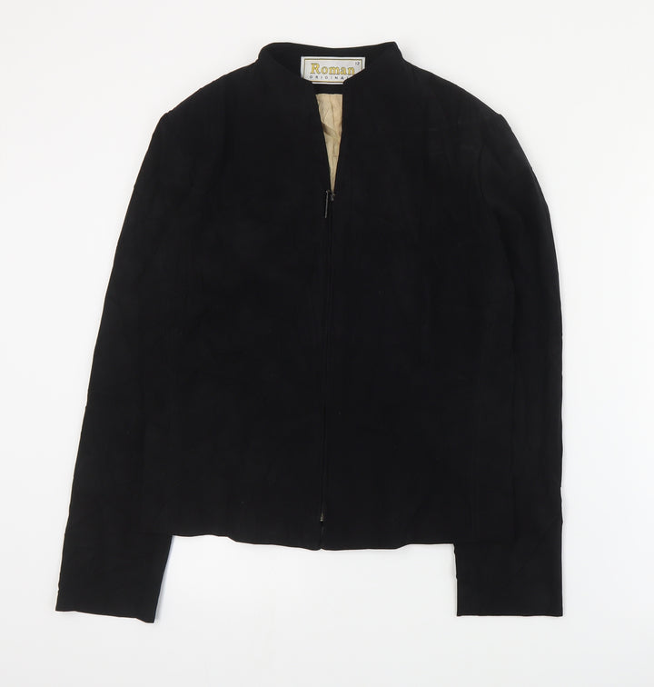 Roman Womens Black   Jacket  Size 12  Zip
