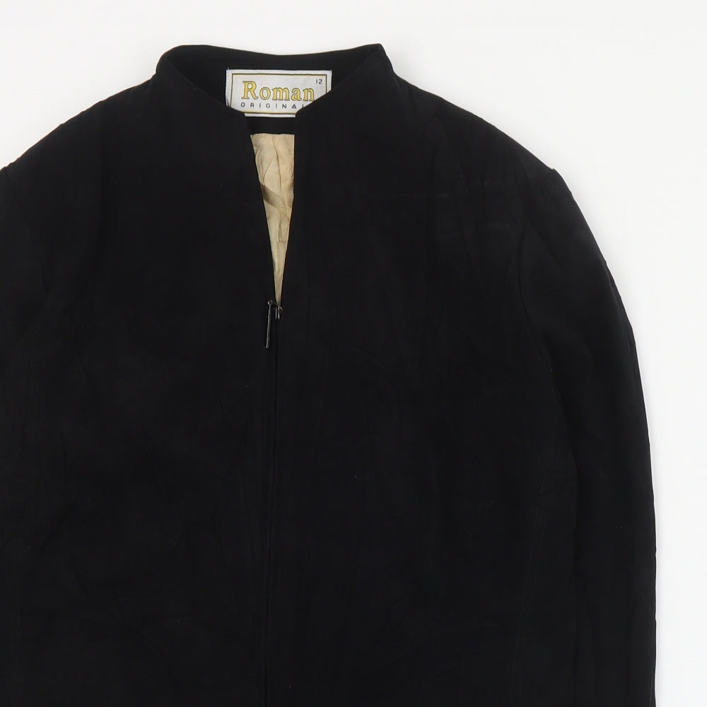 Roman Womens Black   Jacket  Size 12  Zip