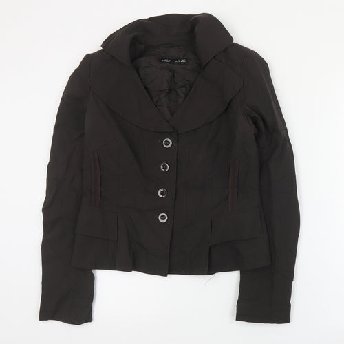 Hexeline Womens Brown   Jacket  Size 10  Button