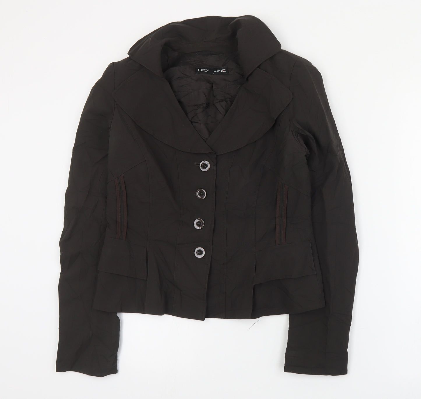Hexeline Womens Brown   Jacket  Size 10  Button