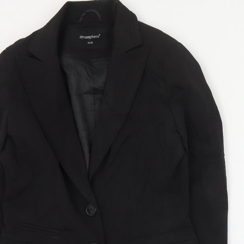 Primark Womens Black  Polyester Jacket Suit Jacket Size 10