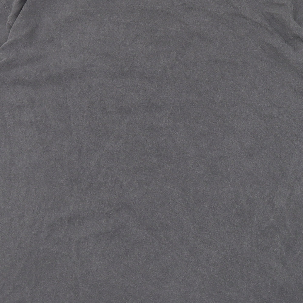 PRETTYLITTLETHING Womens Grey  Cotton Basic T-Shirt Size M Crew Neck