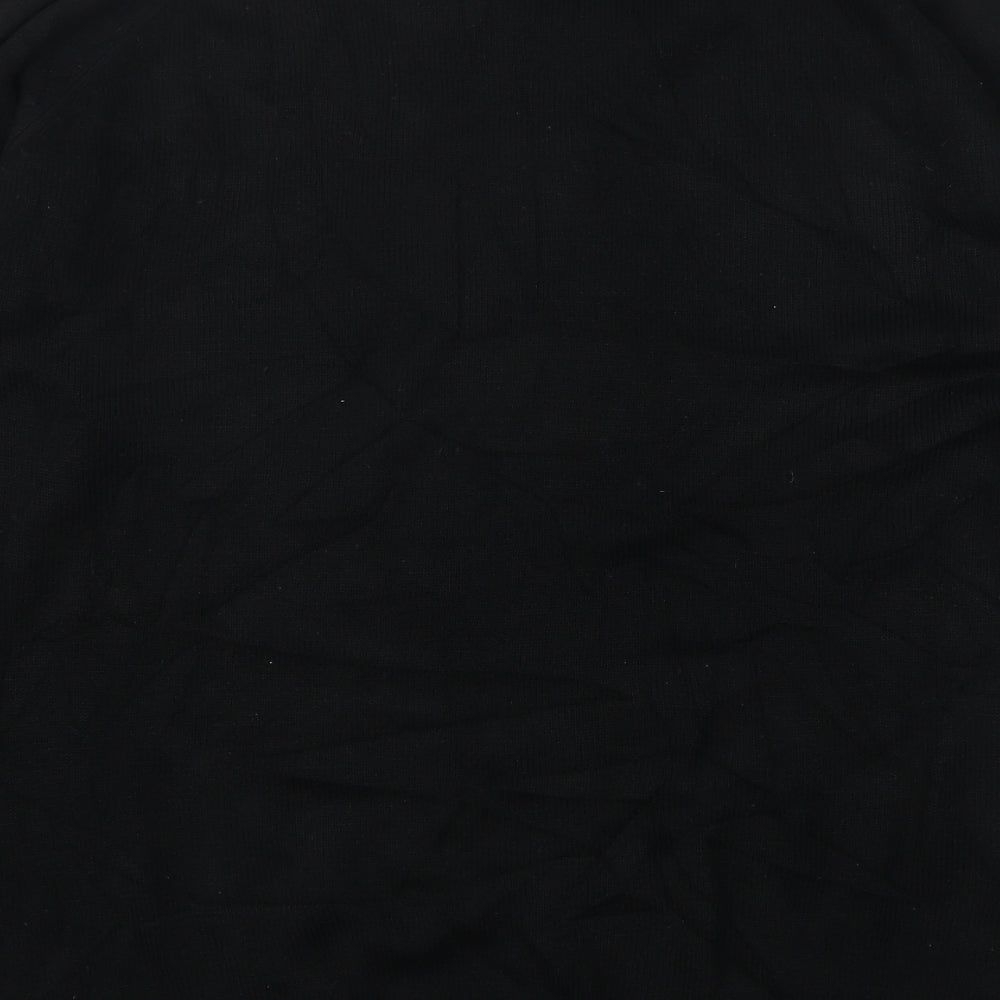 W&B Mens Black V-Neck  Acrylic Pullover Jumper Size 2XL