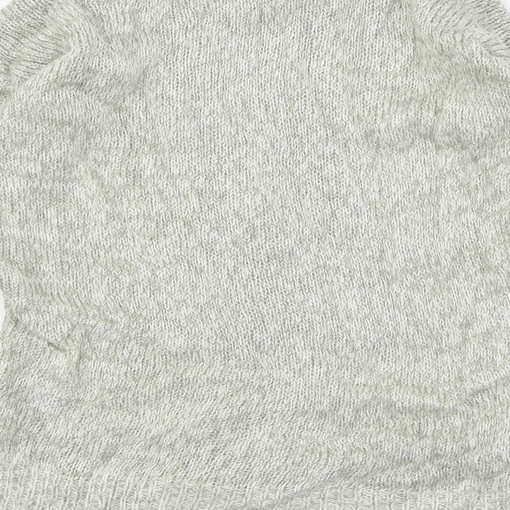 New Look Womens Grey Round Neck  Acrylic Pullover Jumper Size S