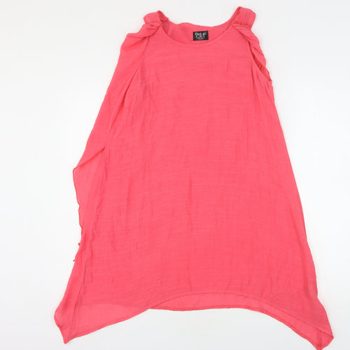 Frock Me Womens Pink  Viscose Tank Dress  Size 8  Round Neck