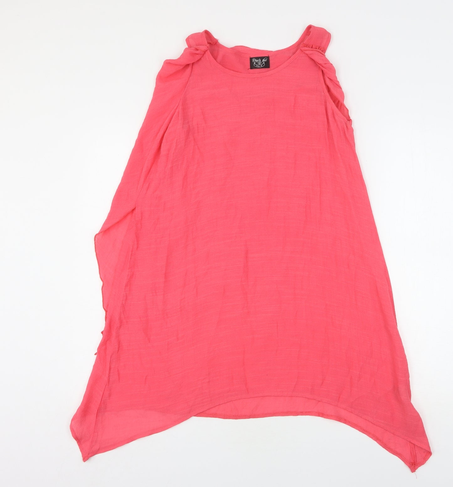 Frock Me Womens Pink  Viscose Tank Dress  Size 8  Round Neck