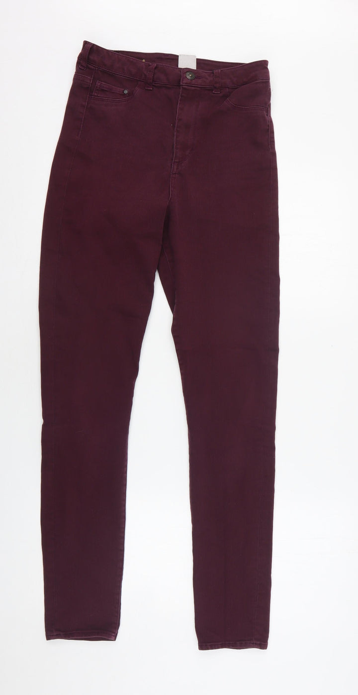 H&M Womens Purple Cotton Skinny Jeans Size 30 in L32 in Regular