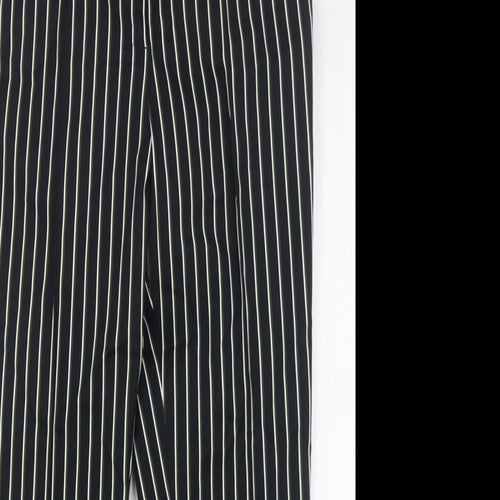 NEXT Womens Multicoloured Striped Cotton Cropped Trousers Size 14 L25 in Regular