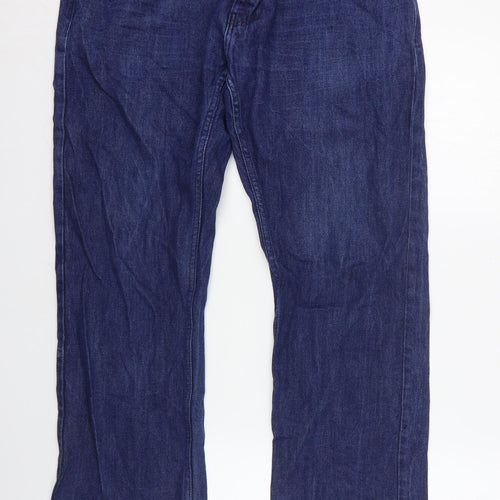 industrialize  Mens Blue  Cotton Straight Jeans Size 38 L32 in Regular