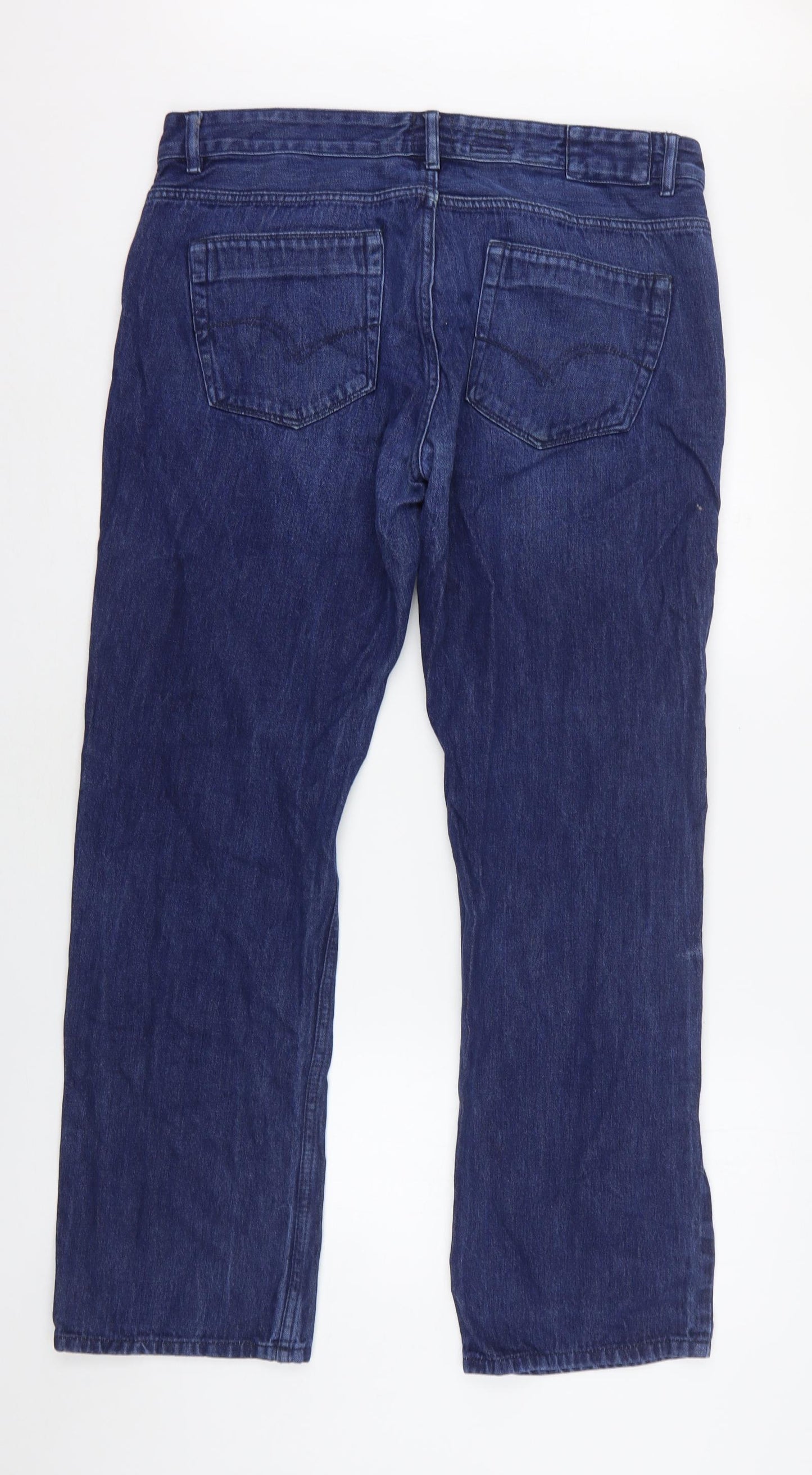 industrialize  Mens Blue  Cotton Straight Jeans Size 38 L32 in Regular