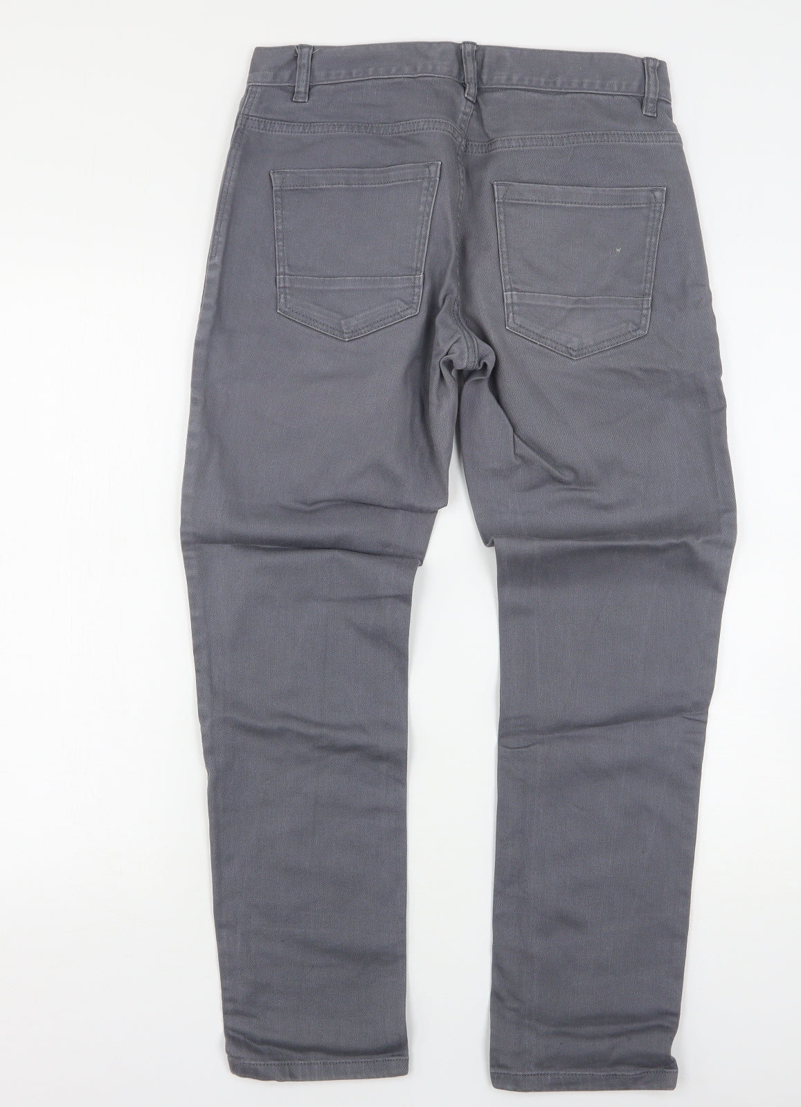 NEXT Mens Grey  Cotton Straight Jeans Size 30 L28 in Slim