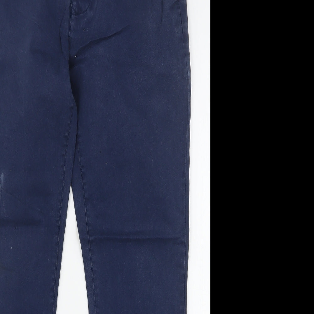 NEXT Mens Blue  Cotton Chino Trousers Size 32 L29 in Slim