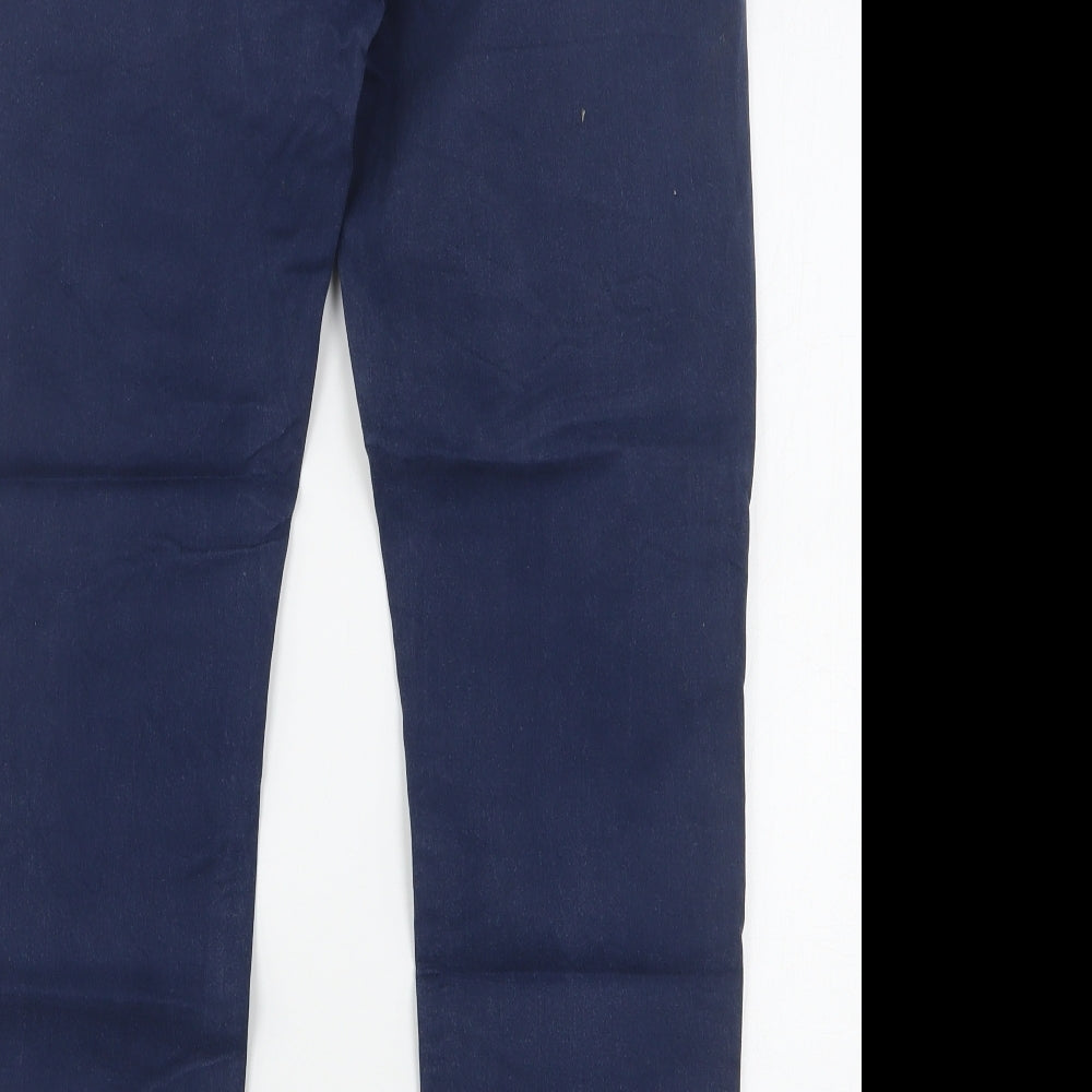 NEXT Mens Blue  Cotton Chino Trousers Size 32 L29 in Slim