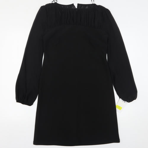 Taylor  Womens Black  Polyester Sheath  Size S  Round Neck