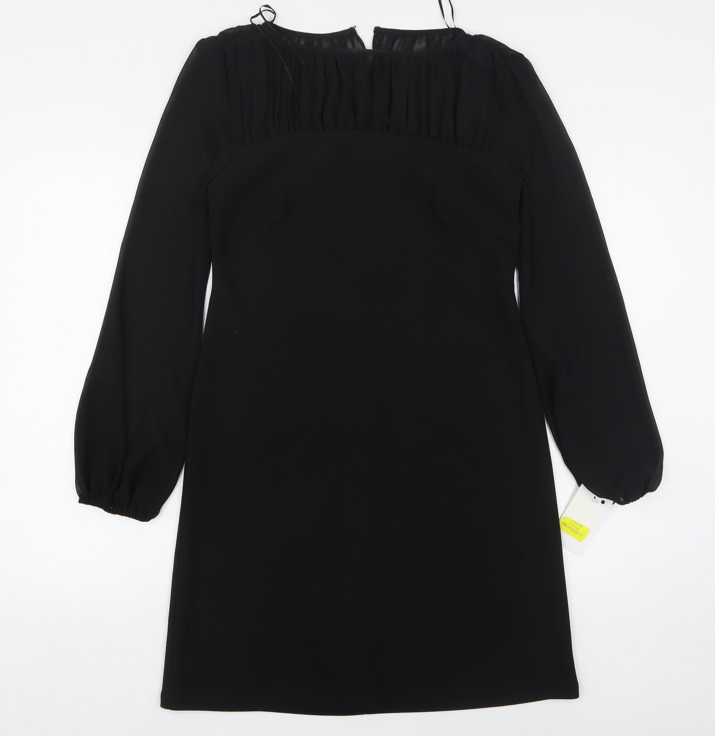 Taylor  Womens Black  Polyester Sheath  Size S  Round Neck