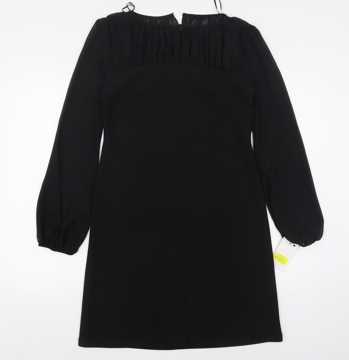 Taylor  Womens Black  Polyester Sheath  Size S  Round Neck
