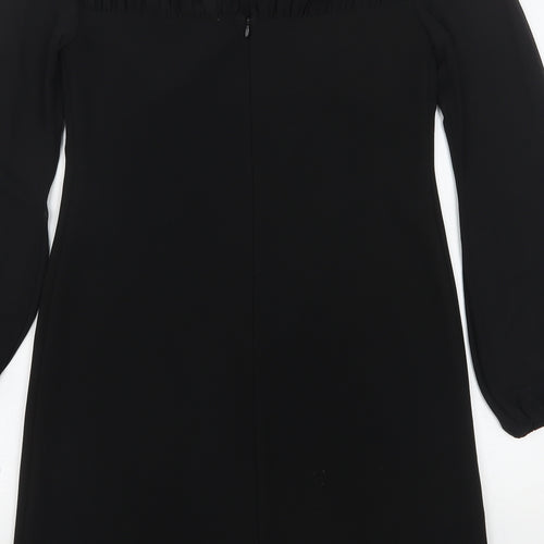Taylor  Womens Black  Polyester Sheath  Size S  Round Neck