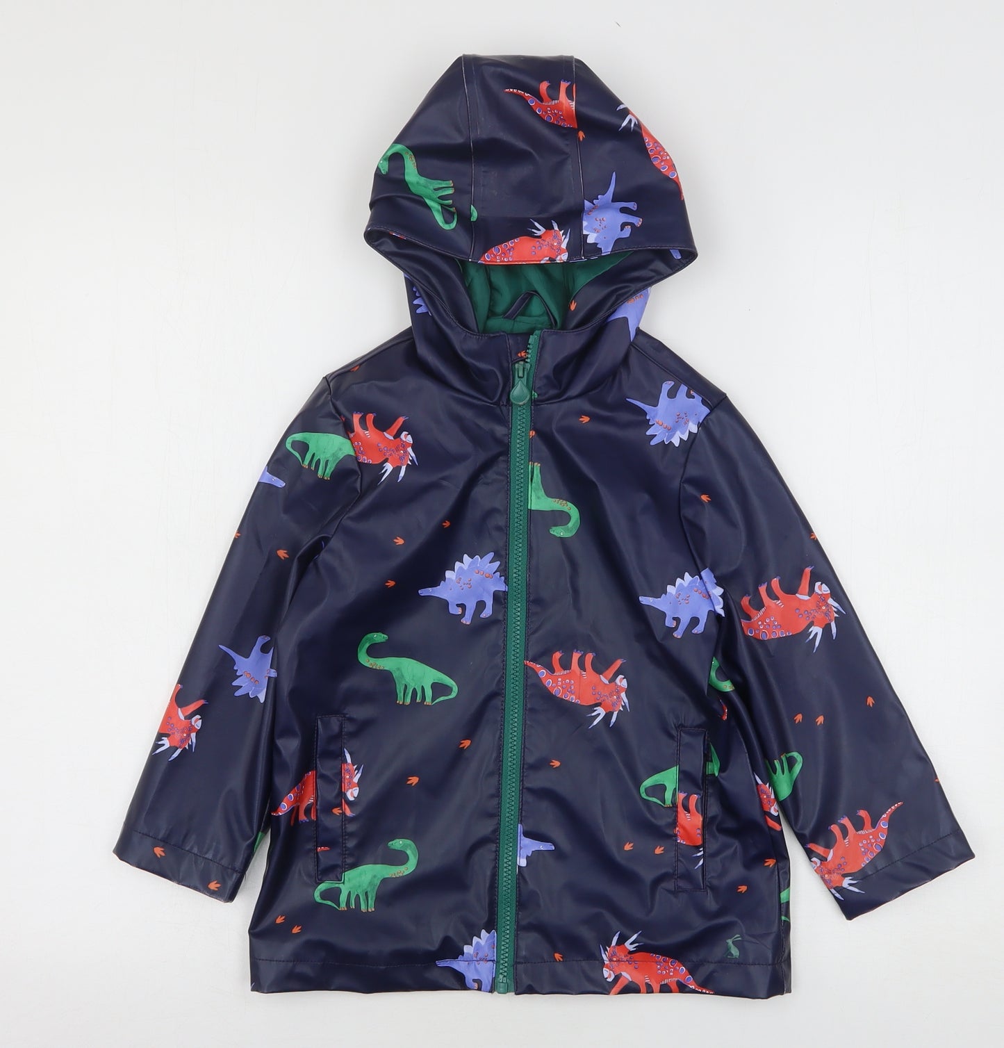 Joules Boys Blue Geometric  Rain Coat Coat Size 5 Years   - Dinosaurs