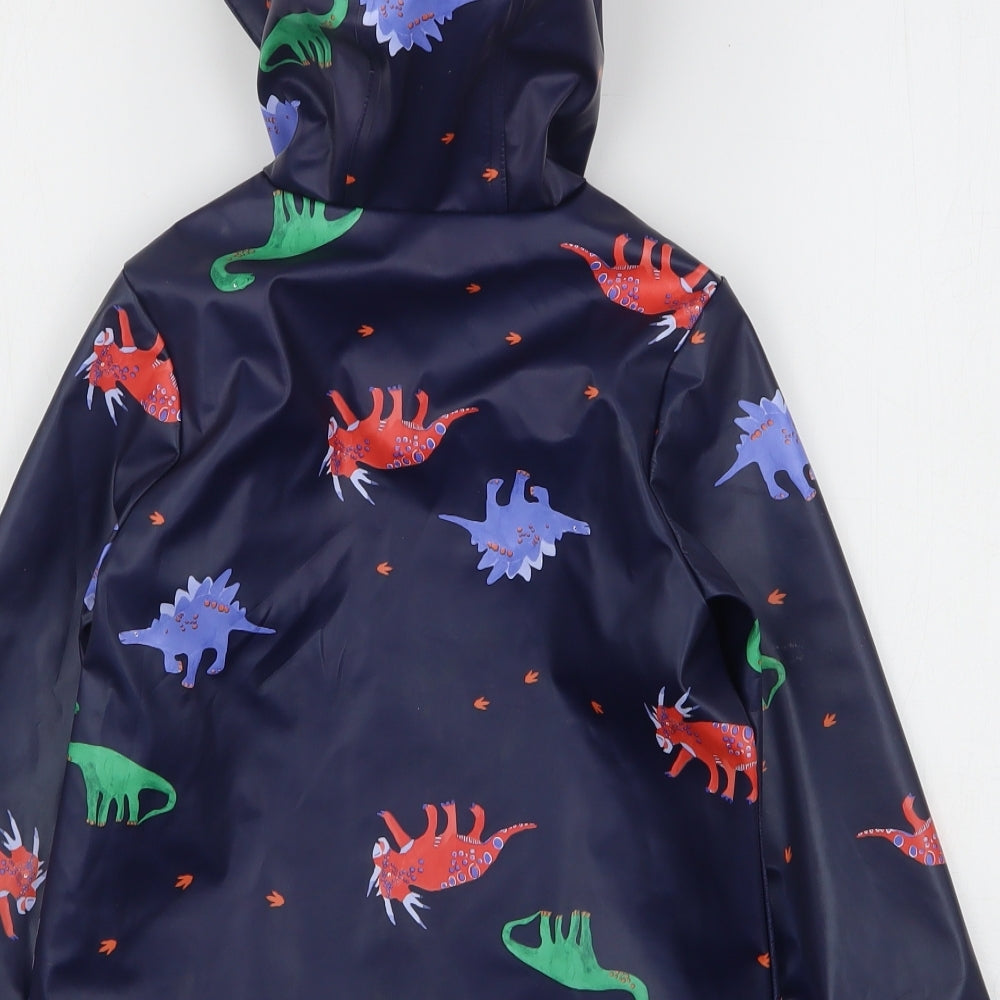 Joules Boys Blue Geometric  Rain Coat Coat Size 5 Years   - Dinosaurs