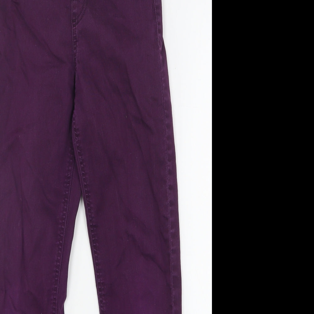 Marks and Spencer Womens Purple  Cotton Jegging Jeans Size 8 L26 in Regular
