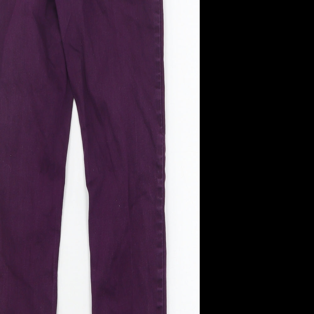 Marks and Spencer Womens Purple  Cotton Jegging Jeans Size 8 L26 in Regular