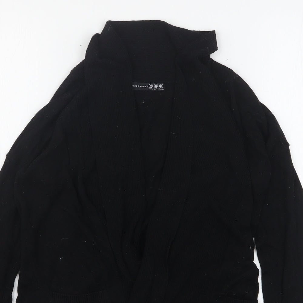 Atmosphere Womens Black V-Neck  Viscose Cardigan Jumper Size 10