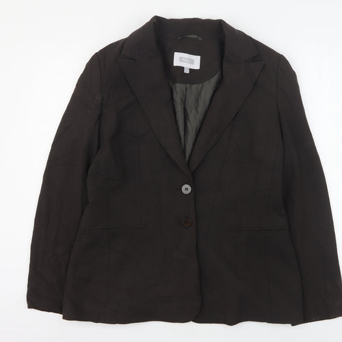 NEXT Womens Brown  Polyester Jacket Suit Jacket Size 14