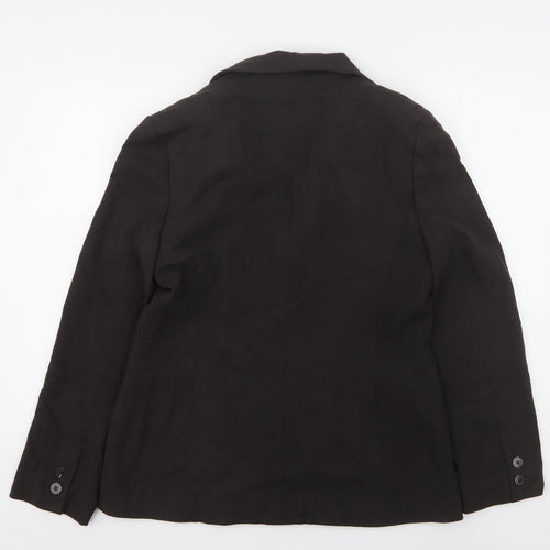 NEXT Womens Brown  Polyester Jacket Suit Jacket Size 14