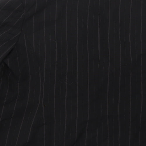 Dorothy Perkins Womens Black Striped Polyester Jacket Suit Jacket Size 18
