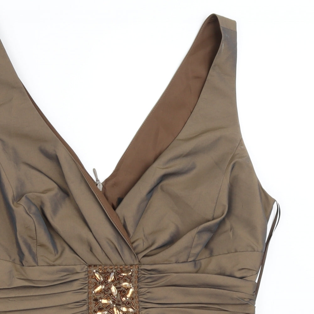 NEXT Womens Brown  Nylon Camisole Tank Size 16 V-Neck