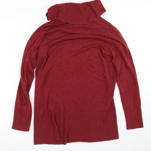 Papaya Womens Red High Neck  Acrylic Pullover Jumper Size 14