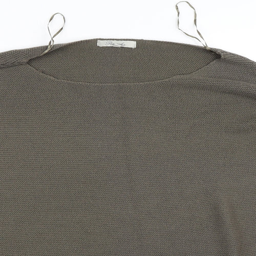 Peacocks Womens Green Round Neck  Acrylic Pullover Jumper Size XL