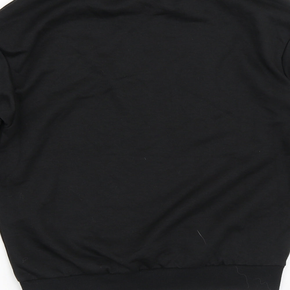 SheIn Girls Black  Cotton Pullover Sweatshirt Size 11-12 Years   - Kind