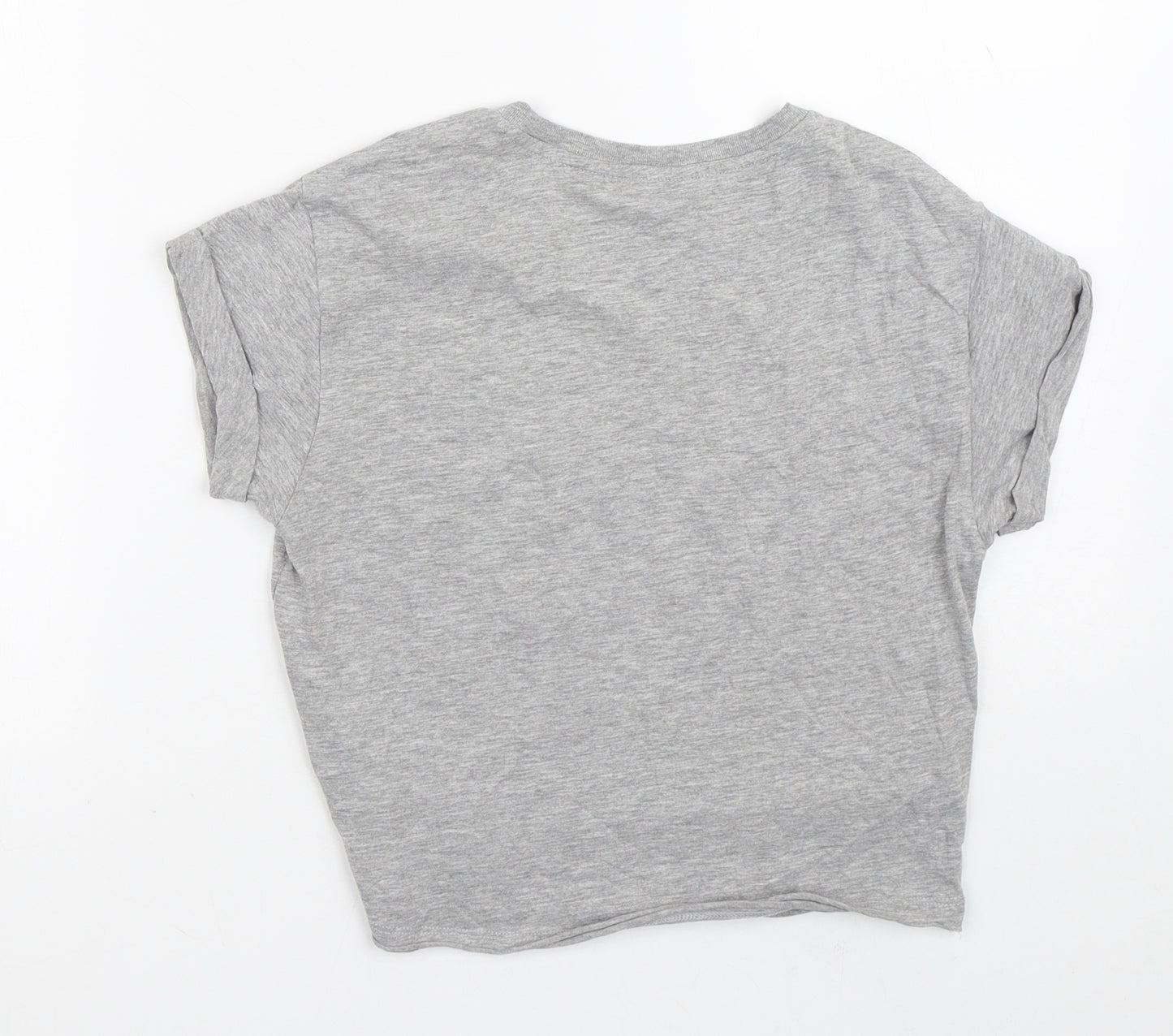 New Look Boys Grey  Cotton Basic T-Shirt Size 8-9 Years Crew Neck  - Chicago