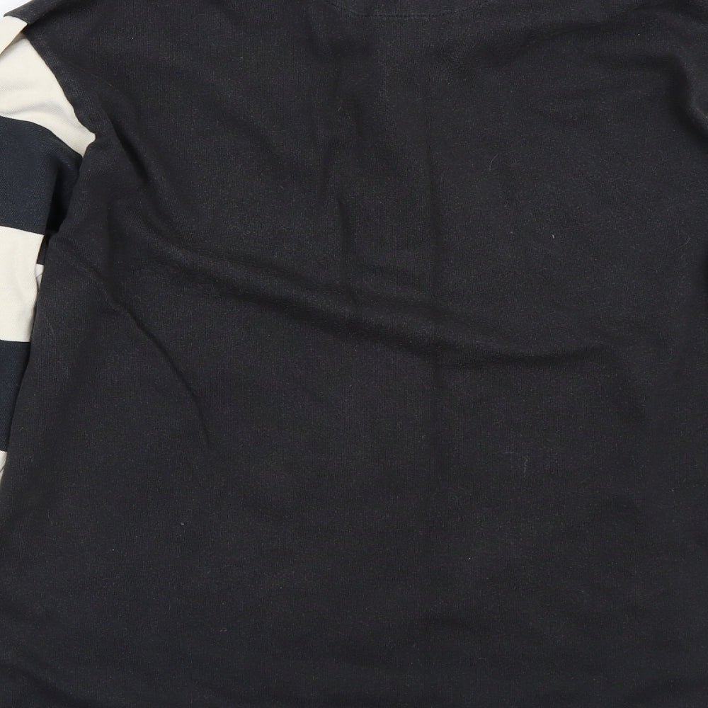 Guinness Mens Black Striped Cotton Pullover Sweatshirt Size L