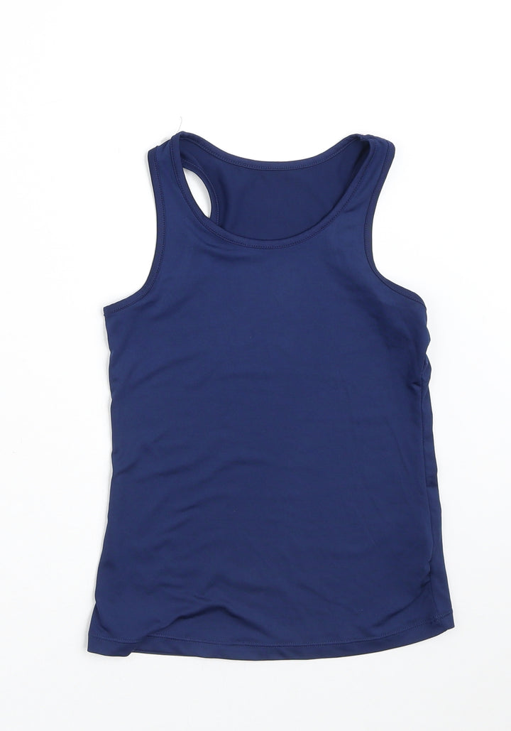 Dunnes Stores Girls Blue  Polyester Camisole Tank Size 8-9 Years Round Neck