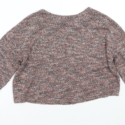 River Island Womens Pink Round Neck  Polyester Pullover Jumper Size 10   - Cropped