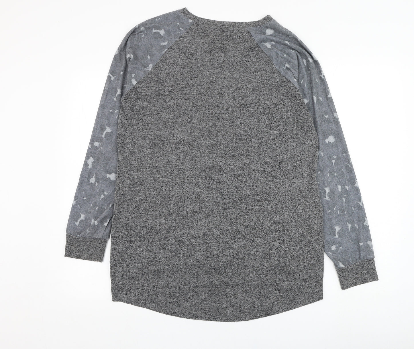 Preworn Womens Grey Round Neck  Cotton Pullover Jumper Size M