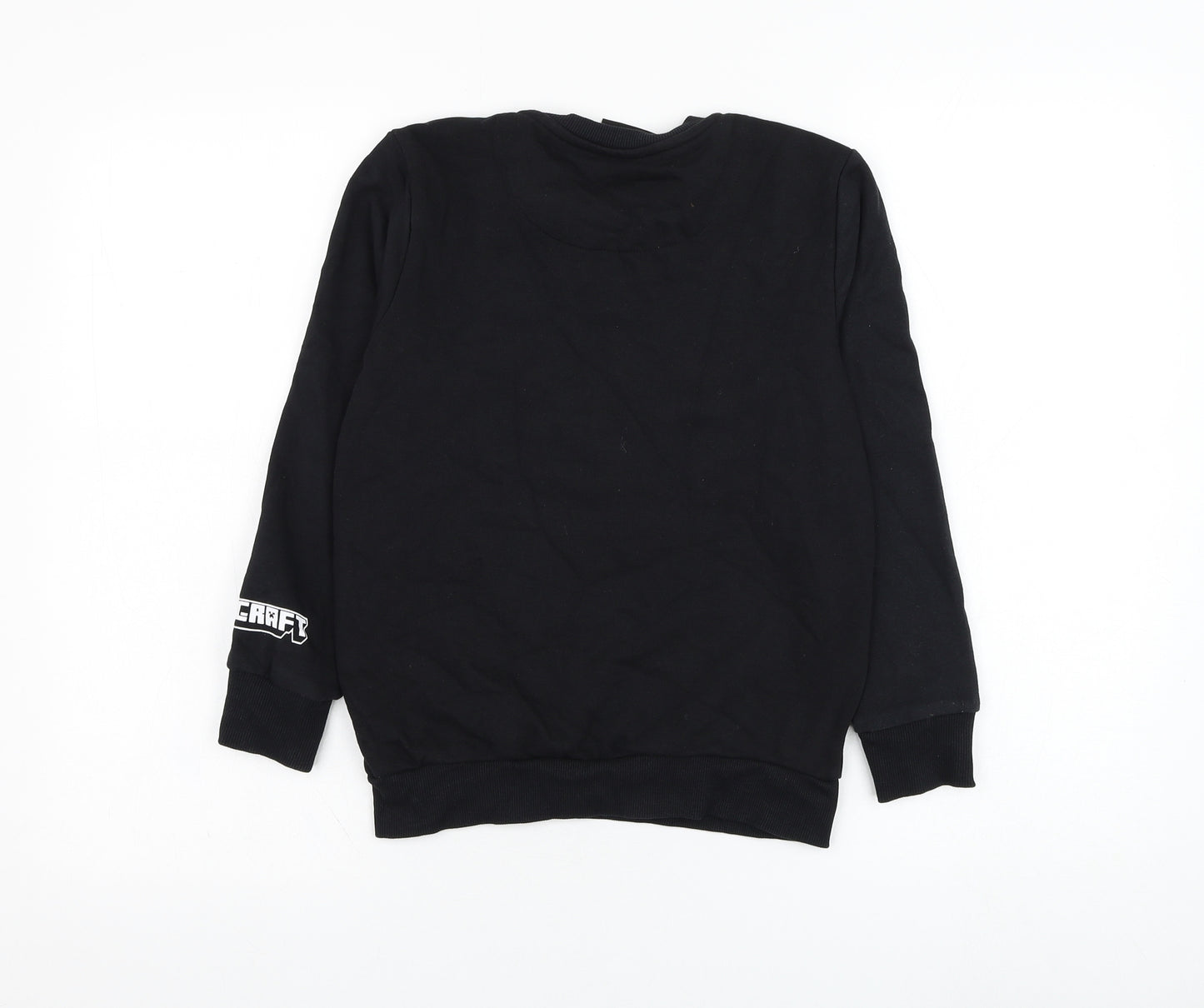 F&F Boys Black  Cotton Pullover Sweatshirt Size 8-9 Years  Pullover - Minecraft
